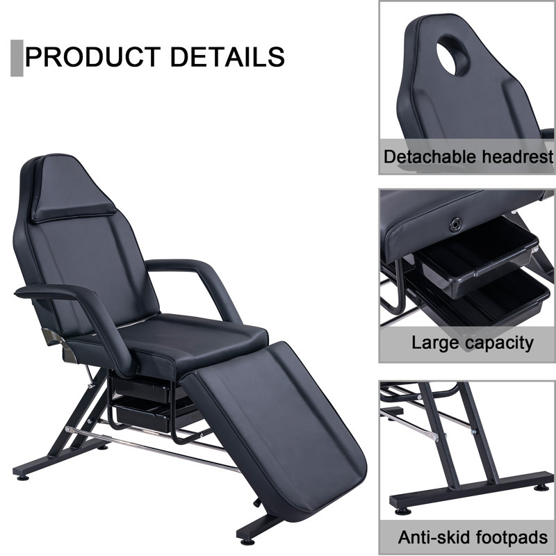 Relax Form LEATHERTEX TREVISO② Inbox Zero Vegan Leather Tattoo Spa Facial Salon Recliner